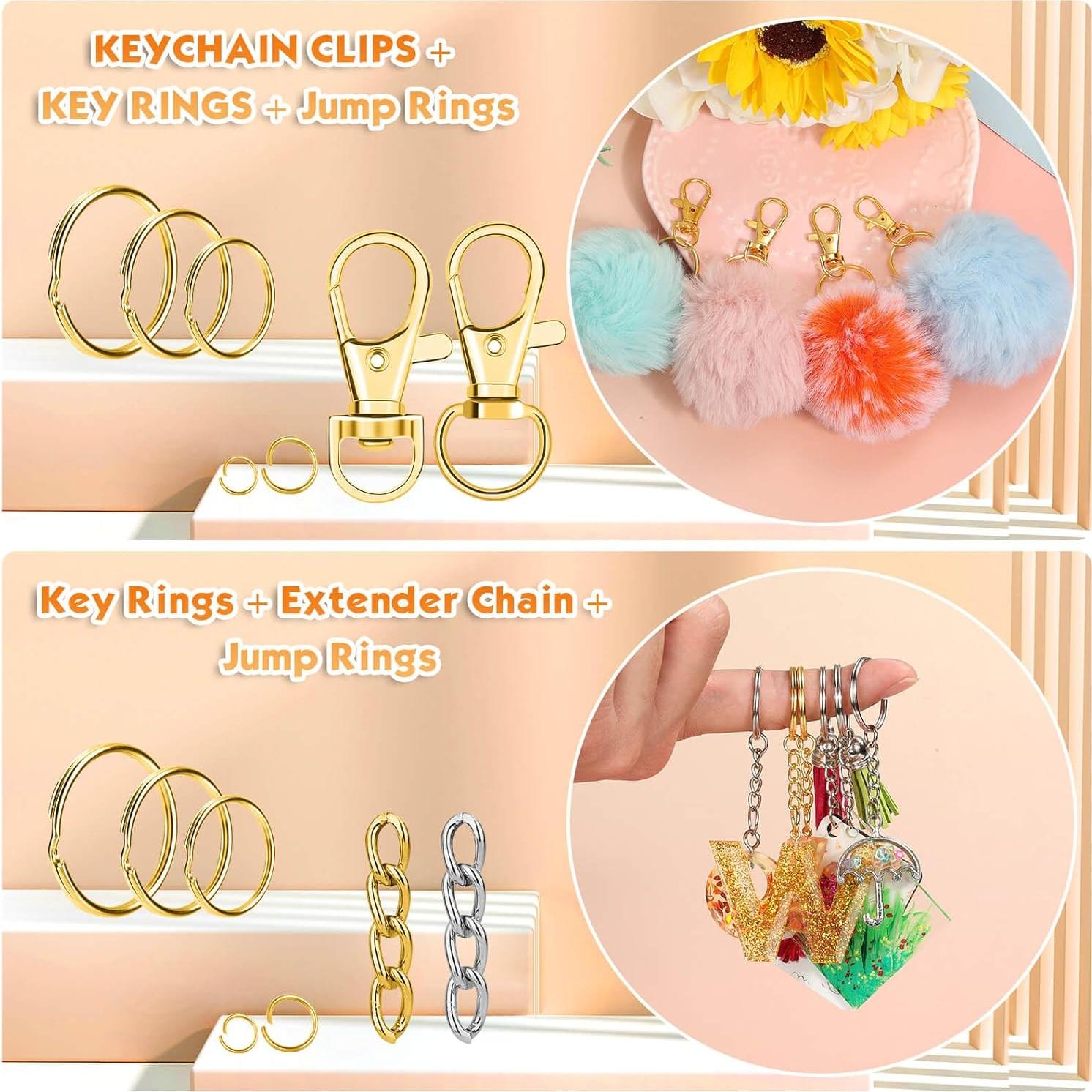 Kit de Llaveros PAXCOO 990 Piezas Suministros de Manualidades