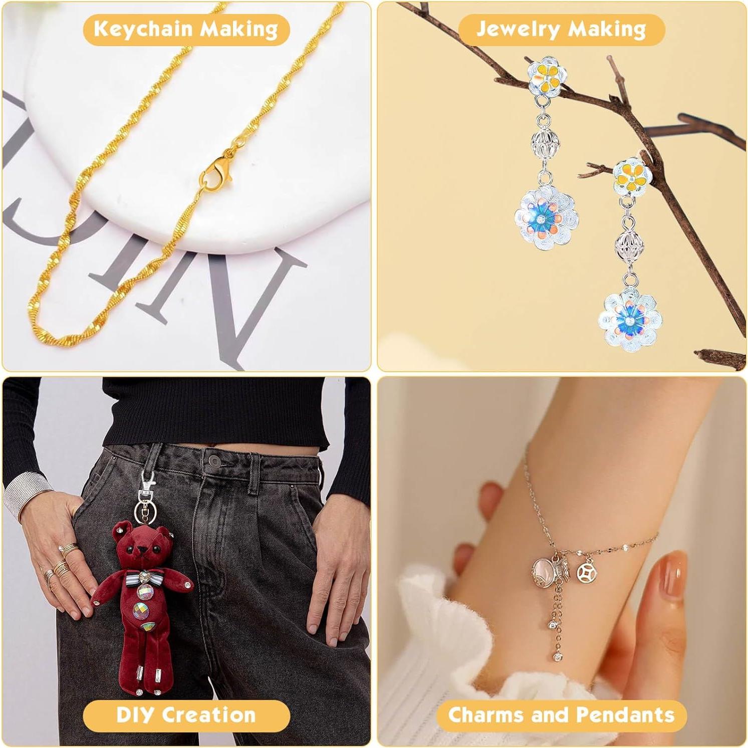 Kit de Llaveros PAXCOO 990 Piezas Suministros de Manualidades