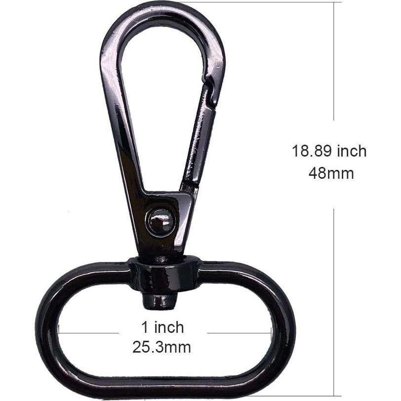 Ganchos de langosta giratorios Goyunwell 1" (15 unidades) Gunmetal