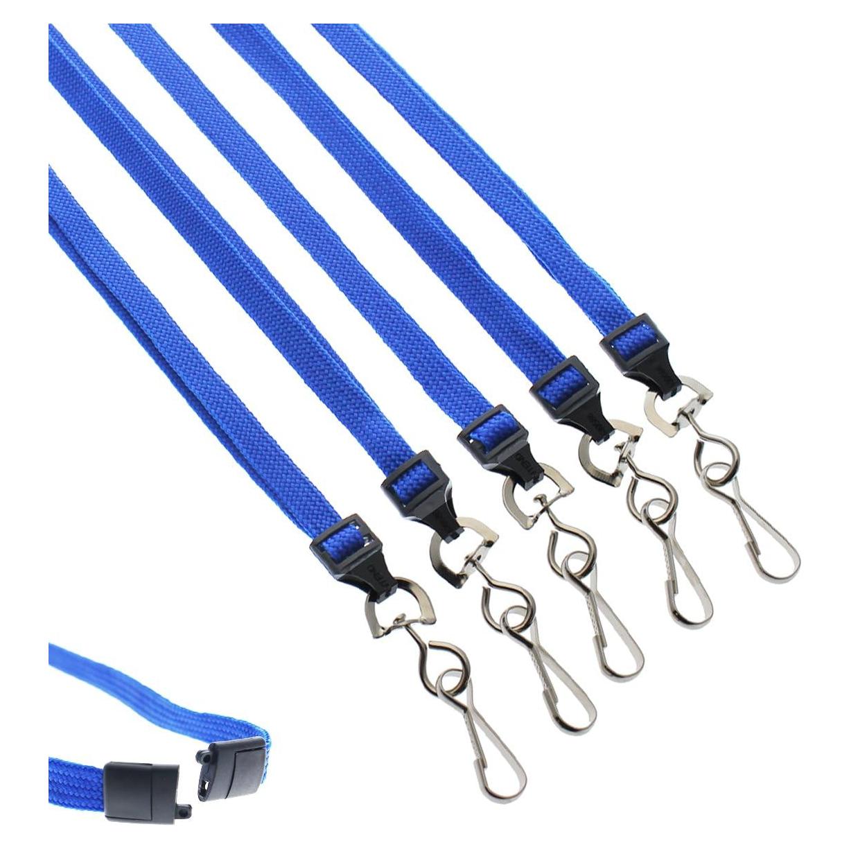 Paquete de 25 Lanyards Premium Specialist ID Azul Real 0.95 cm