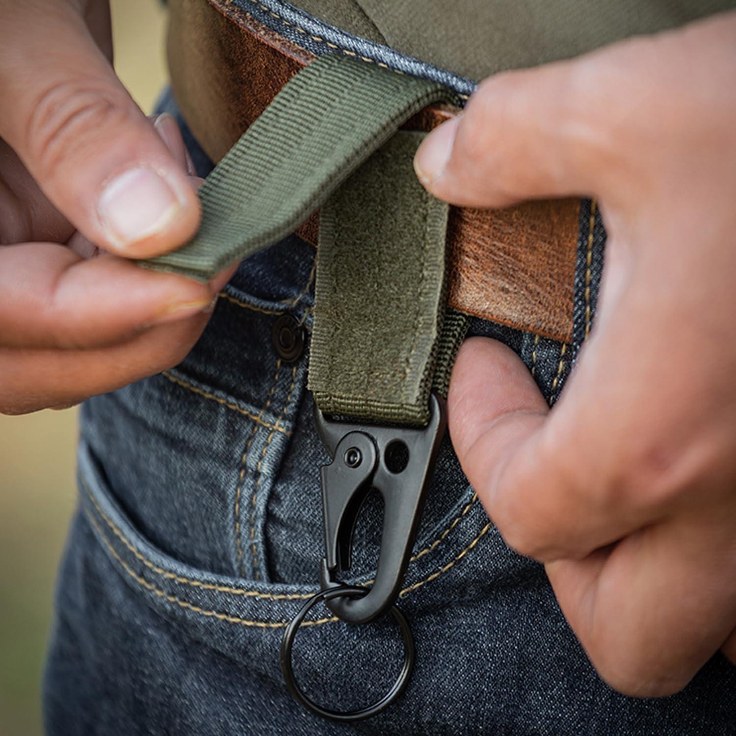 16 Clips de Llavero Tácticos LUYADIN de Zinc 50mm Negro