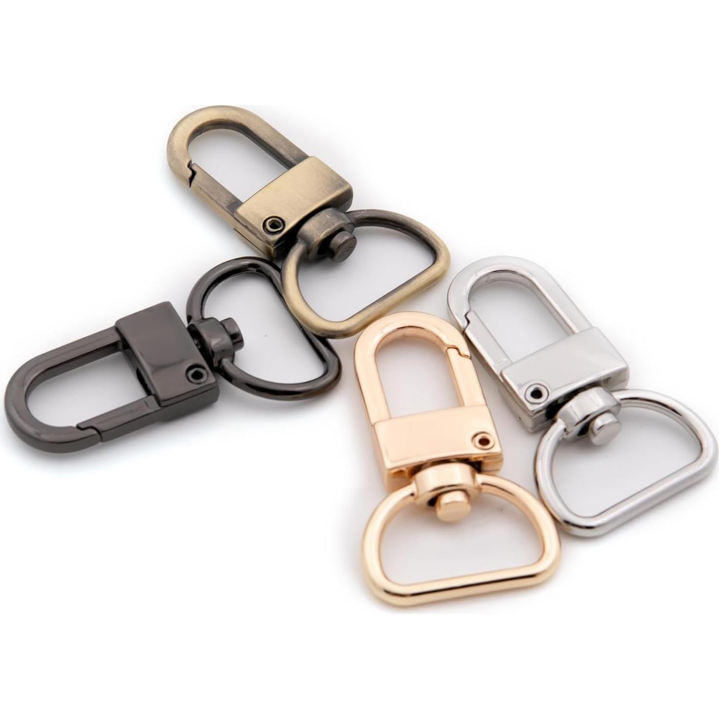 Gancho Giratorio de Presión Loosco 10 PCS 19 mm Oro