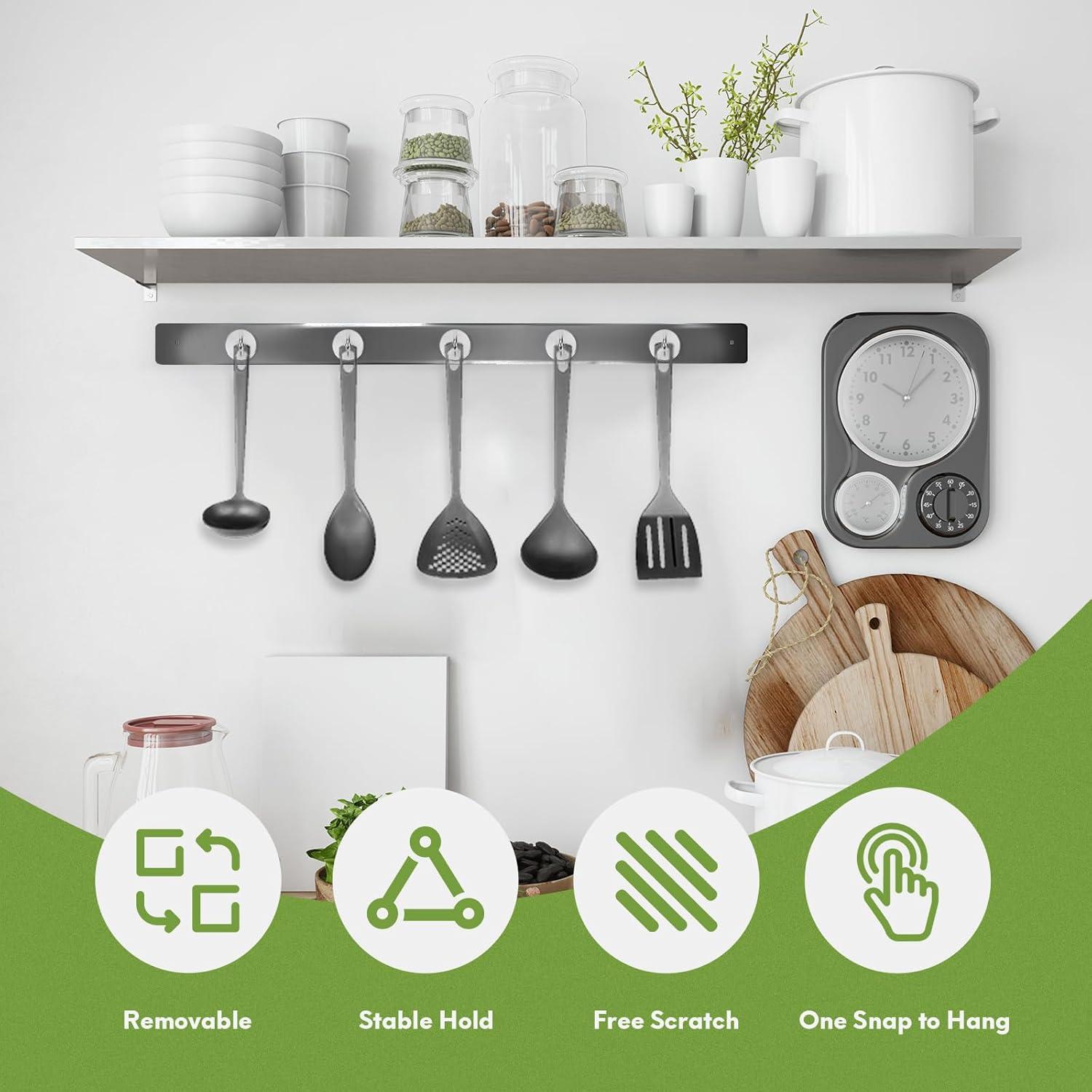 Ganchos Magnéticos Neosmuk 36.3 kg Plateado - Paquete de 10