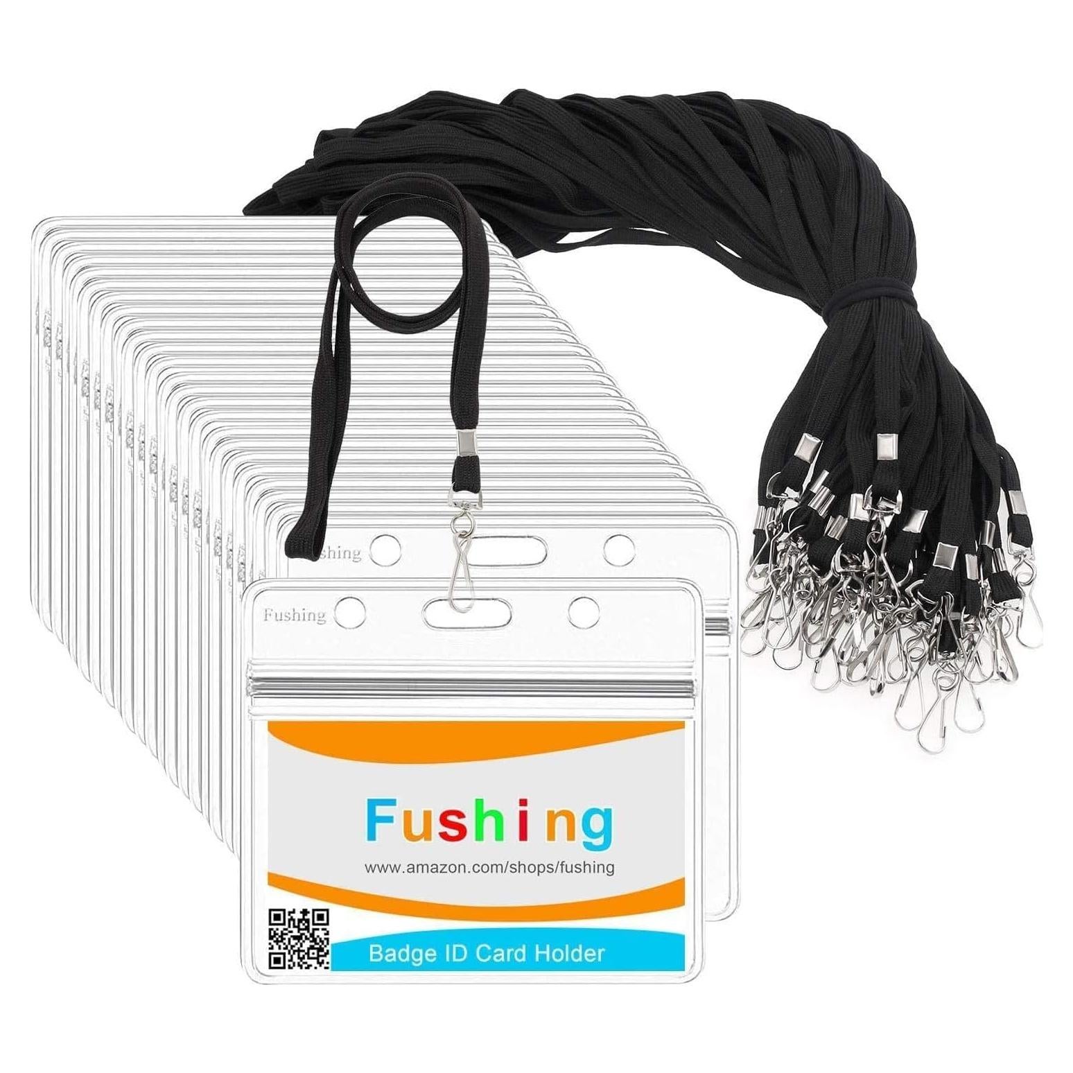 Fushing 30 Pcs Sujetadores de Plástico y Cuerdas de Cuello