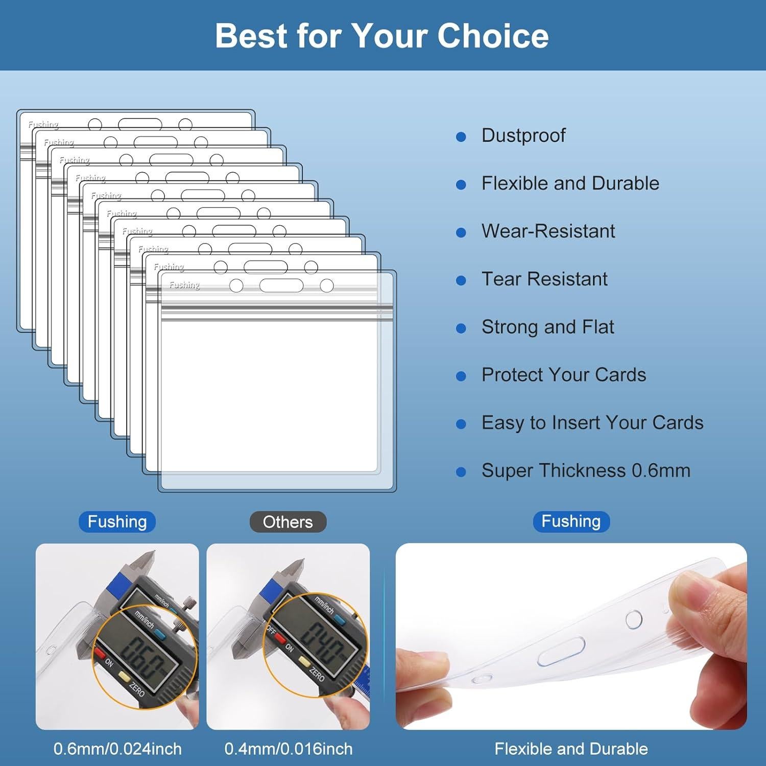 Fushing 30 Pcs Sujetadores de Plástico y Cuerdas de Cuello