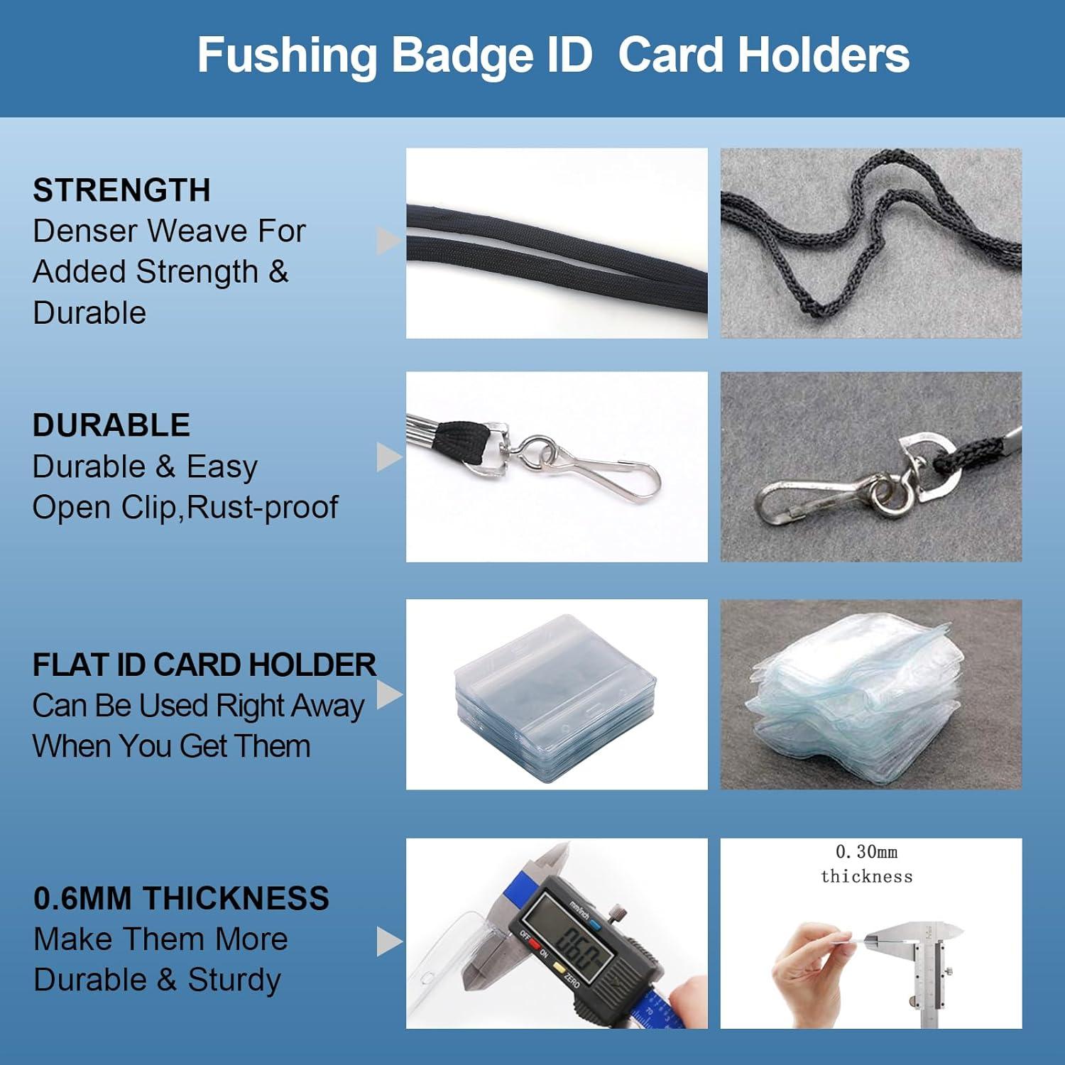 Fushing 30 Pcs Sujetadores de Plástico y Cuerdas de Cuello