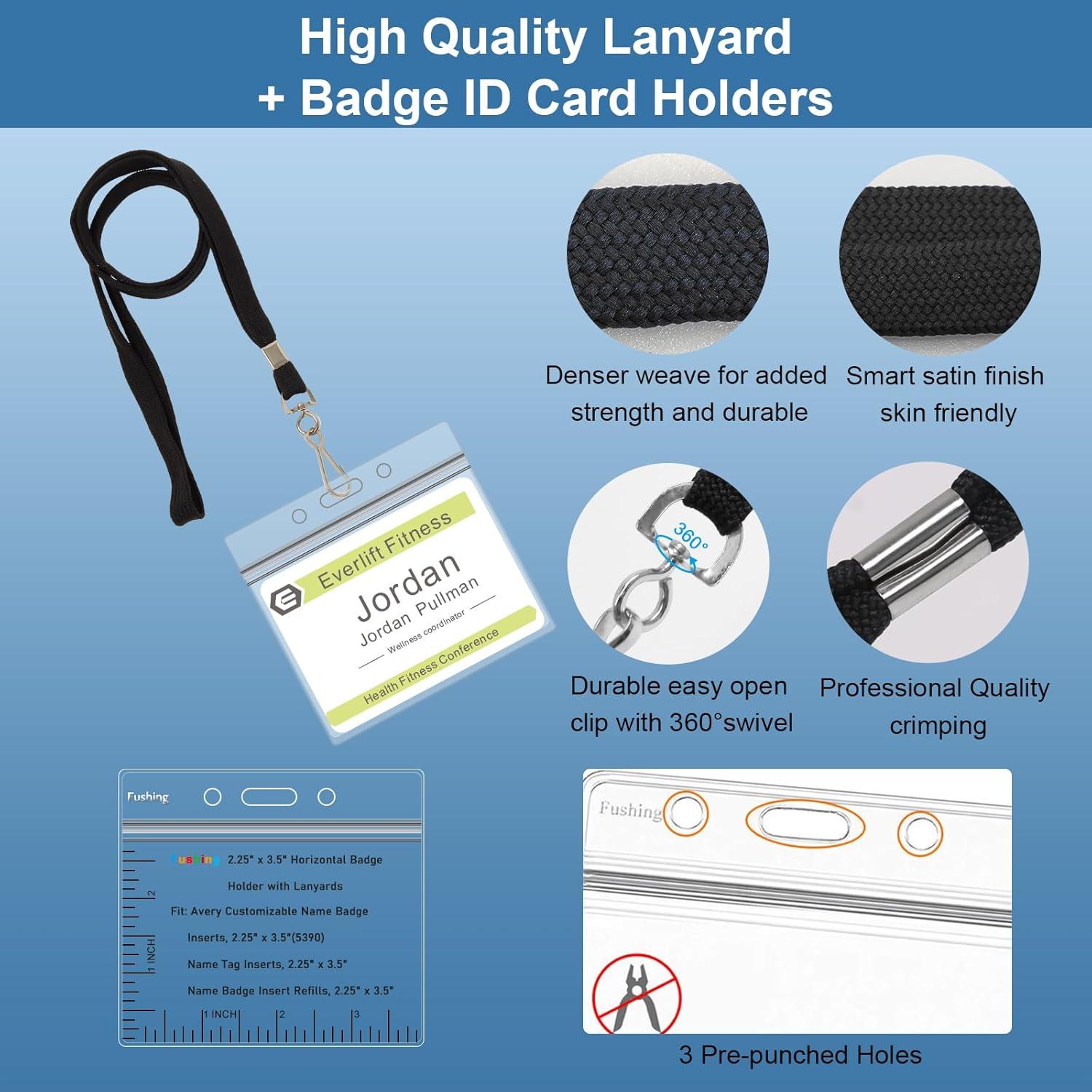 Fushing 30 Pcs Sujetadores de Plástico y Cuerdas de Cuello