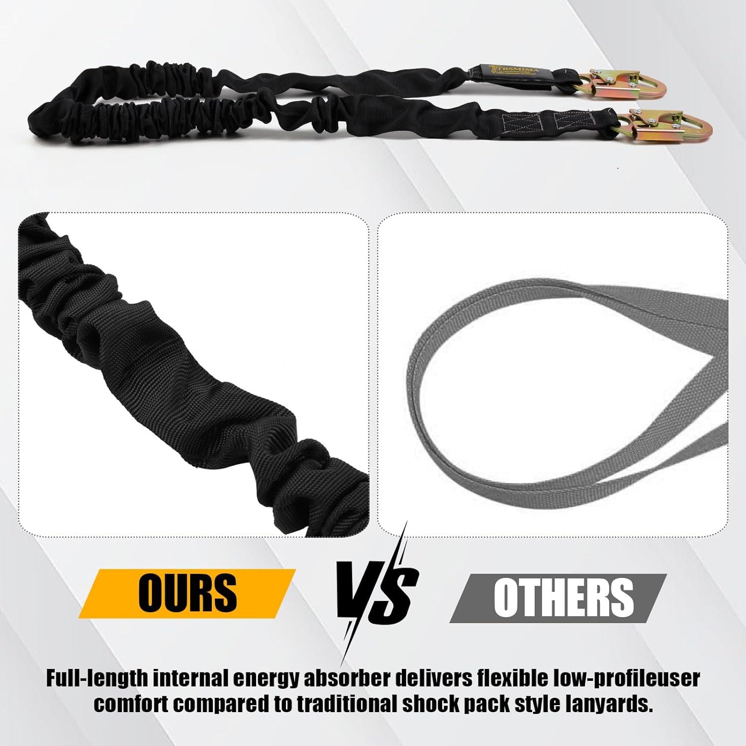 Arnés de Seguridad TRSMIMA 1.83 m con Cuerda Retráctil