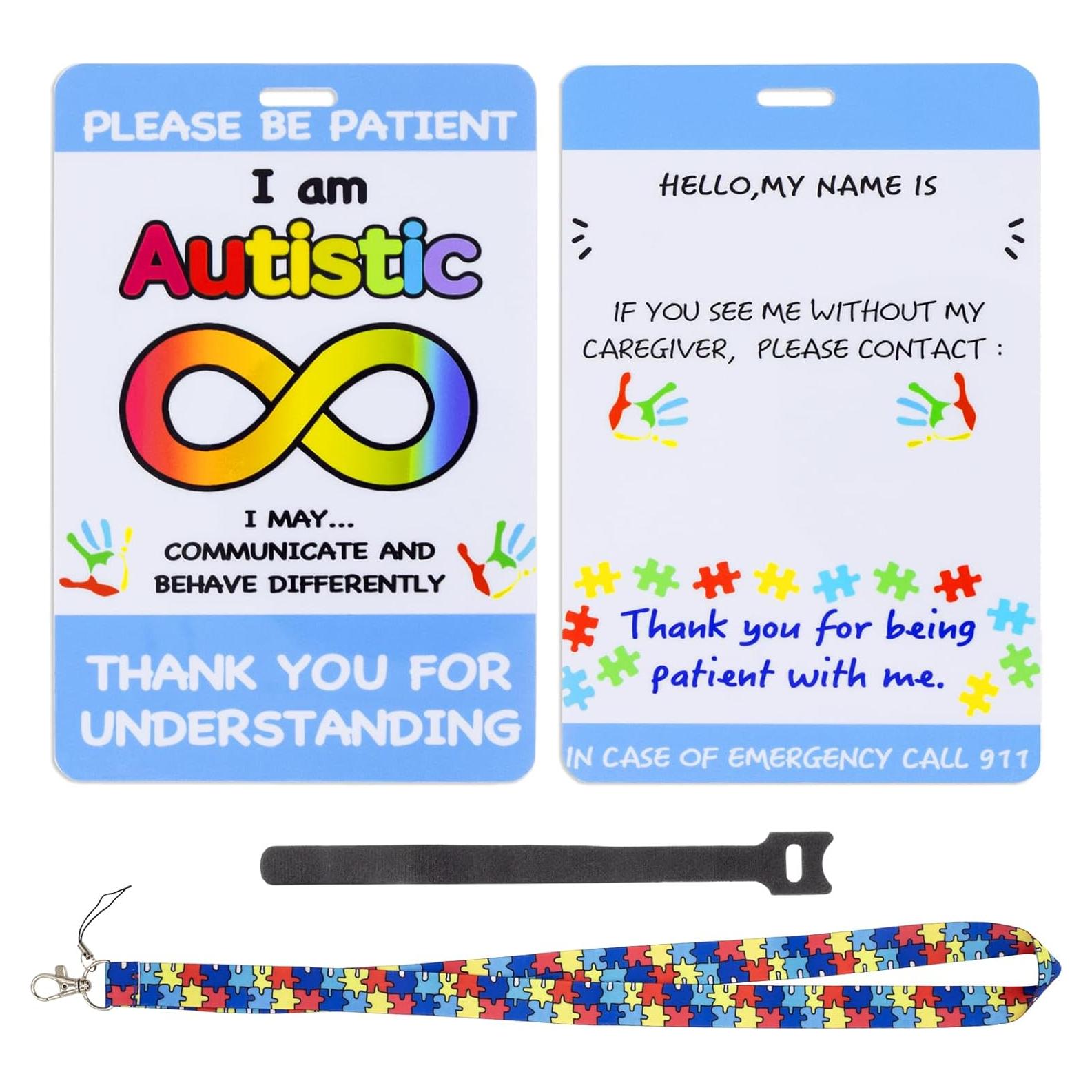 Paquete de 2 Etiquetas de Seguridad Niuohoy para Autismo