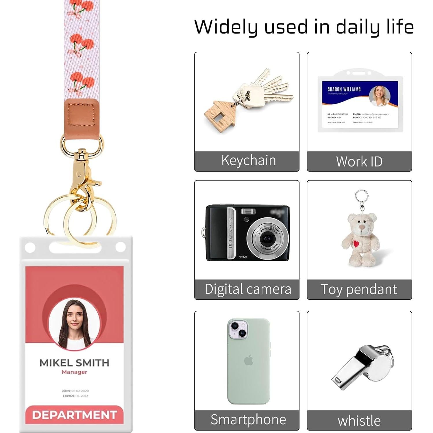 Cinta para Insignias Knagsfa Cereza Rosa 45.72cm con Gancho