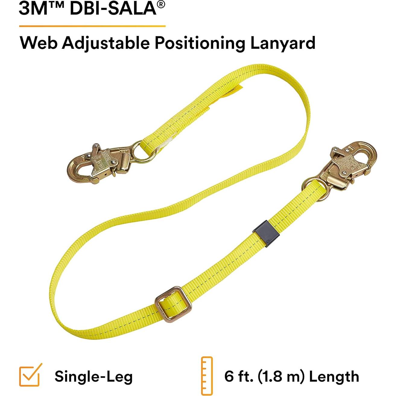 Cuerda de Posicionamiento Ajustable 3M DBI-SALA 1.8m Amarillo