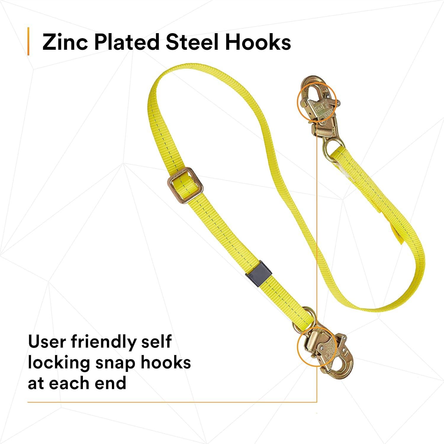 Cuerda de Posicionamiento Ajustable 3M DBI-SALA 1.8m Amarillo