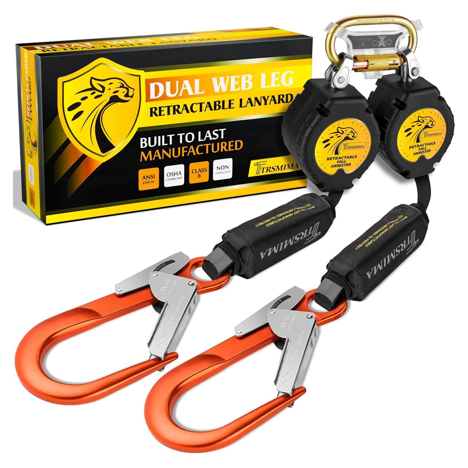 Cuerda Retráctil de Seguridad TRSMIMA 1.83M Doble Pierna
