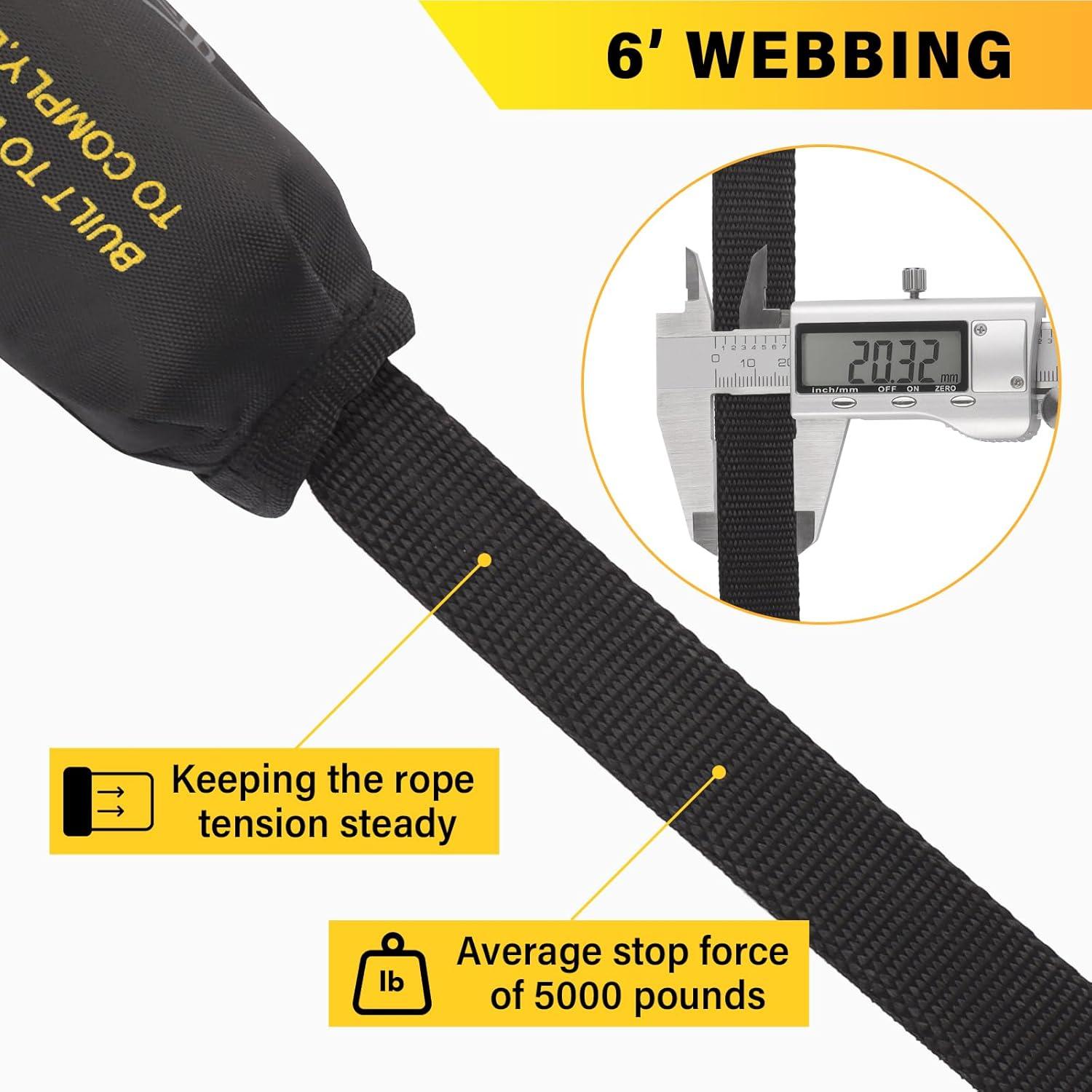 Cuerda Retráctil de Seguridad TRSMIMA 1.83M Doble Pierna
