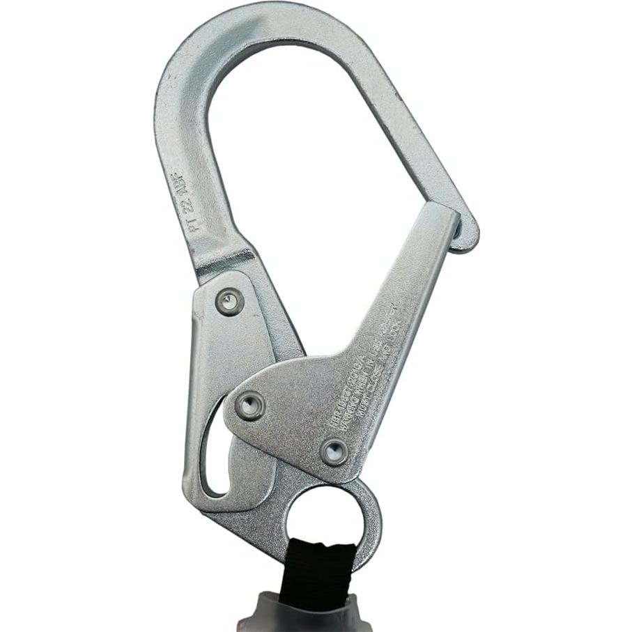 Línea de Vida Retráctil Doble Pierna AFP 6 FT con Ganchos de Acero