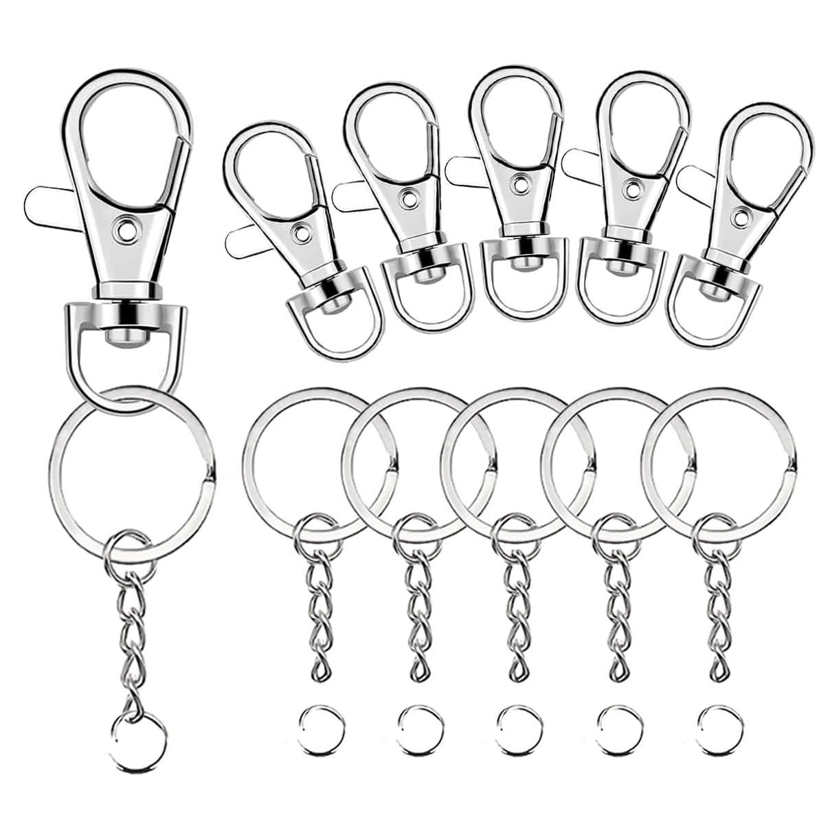 100 Ganchos de Clip y Anillos de Llave Segauin Plata