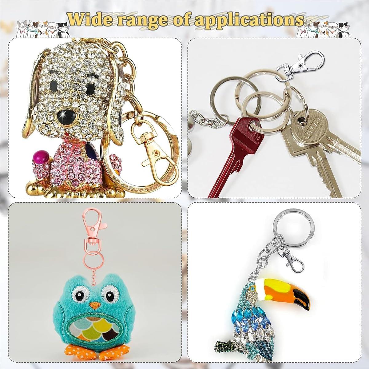 100 Ganchos de Clip y Anillos de Llave Segauin Plata