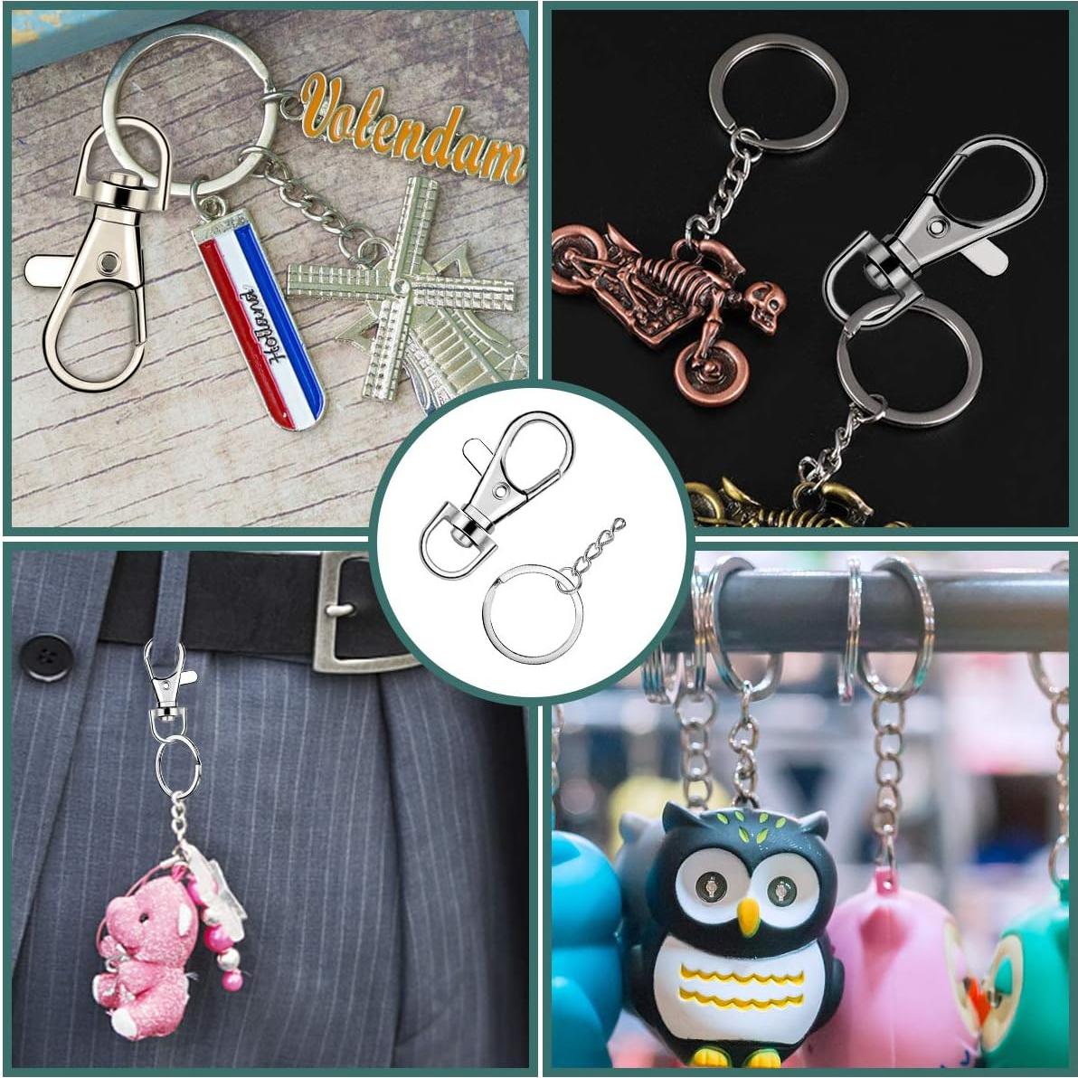 100 Ganchos de Clip y Anillos de Llave Segauin Plata