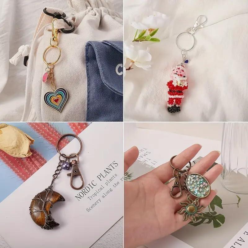 100 Ganchos Giratorios y Anillos de Llave Segauin Oro