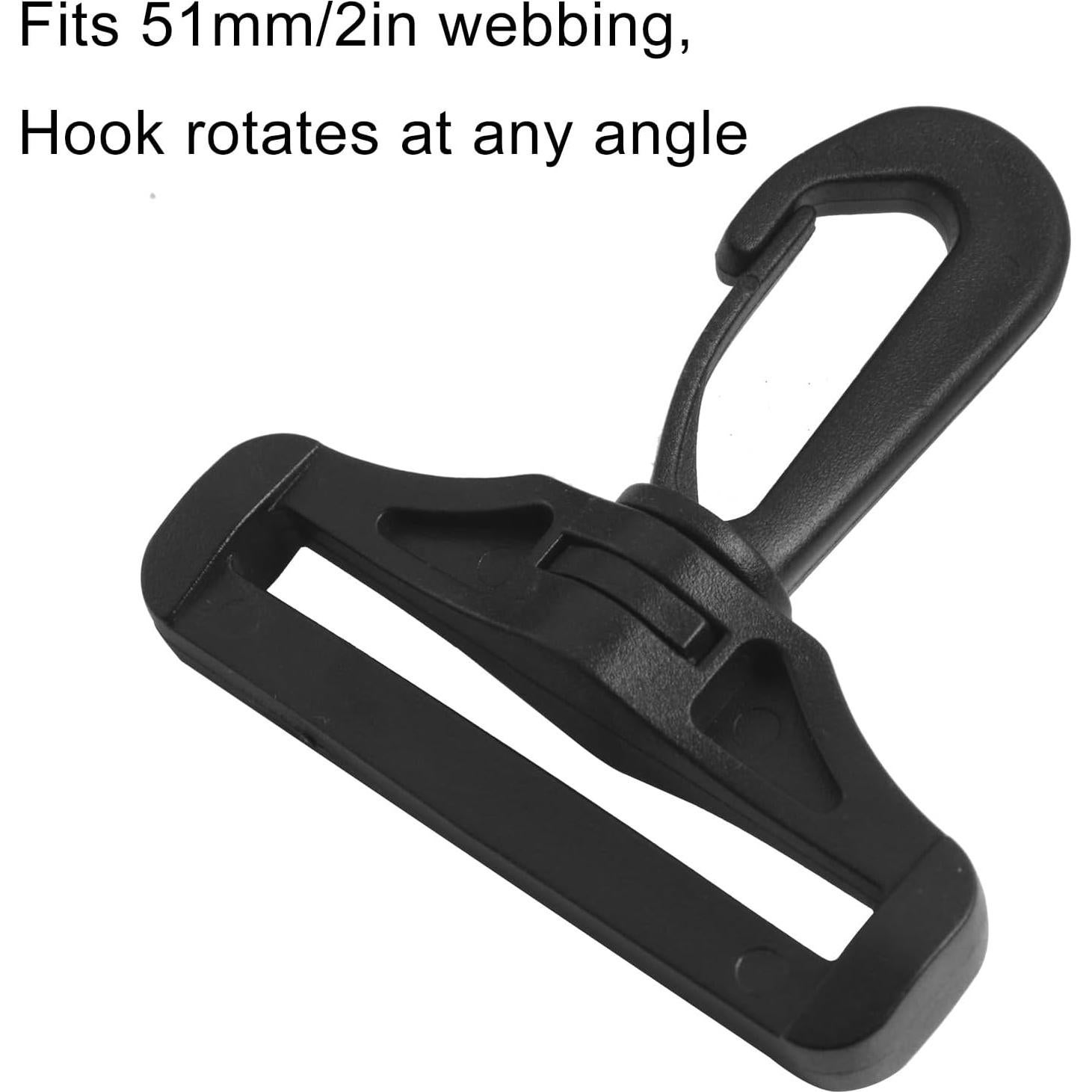 6 Ganchos Giratorios de Plástico 360° 50mm POM Accesorios