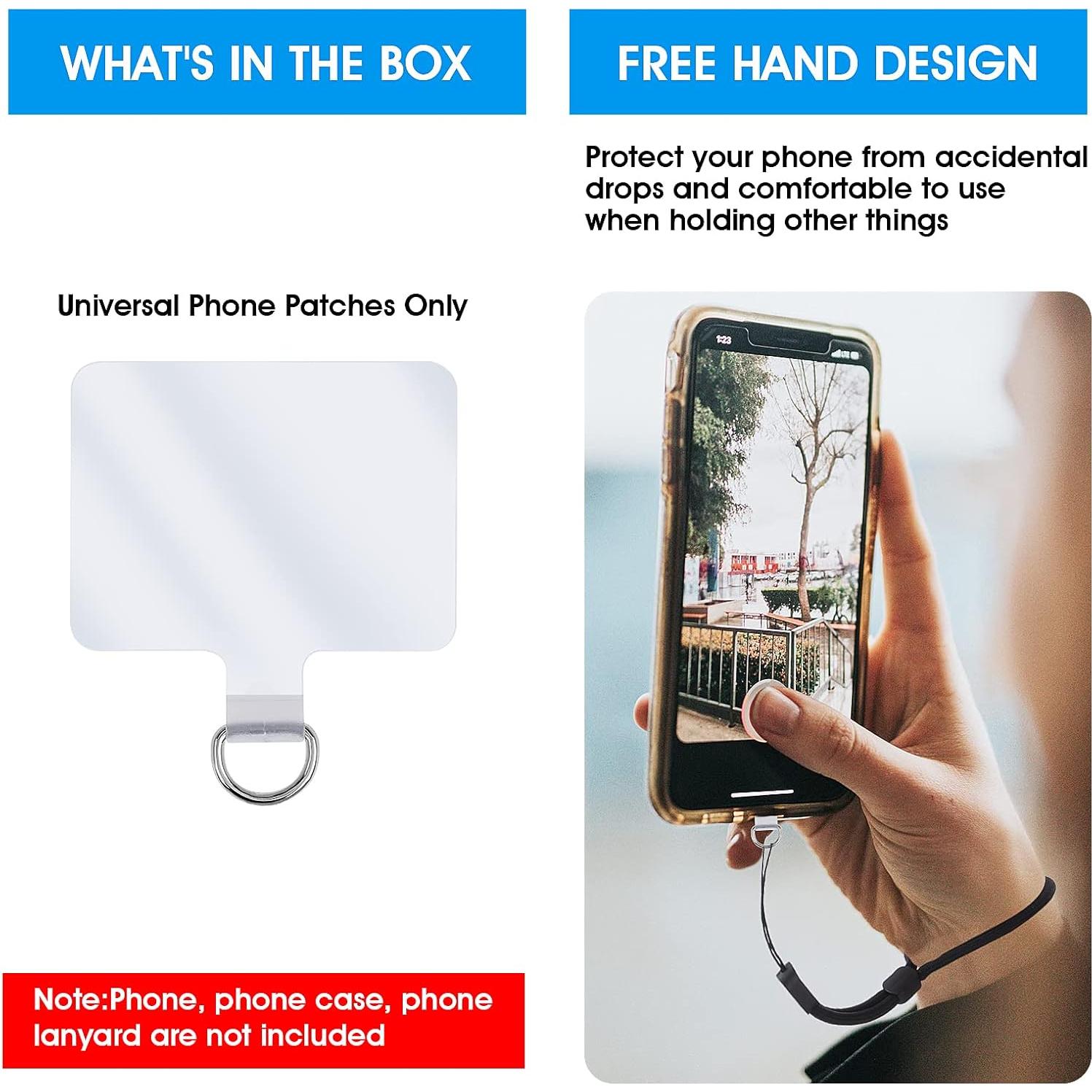 Parches de Lanyard D-Buckle Cobee 4 Pcs PVC Transparente