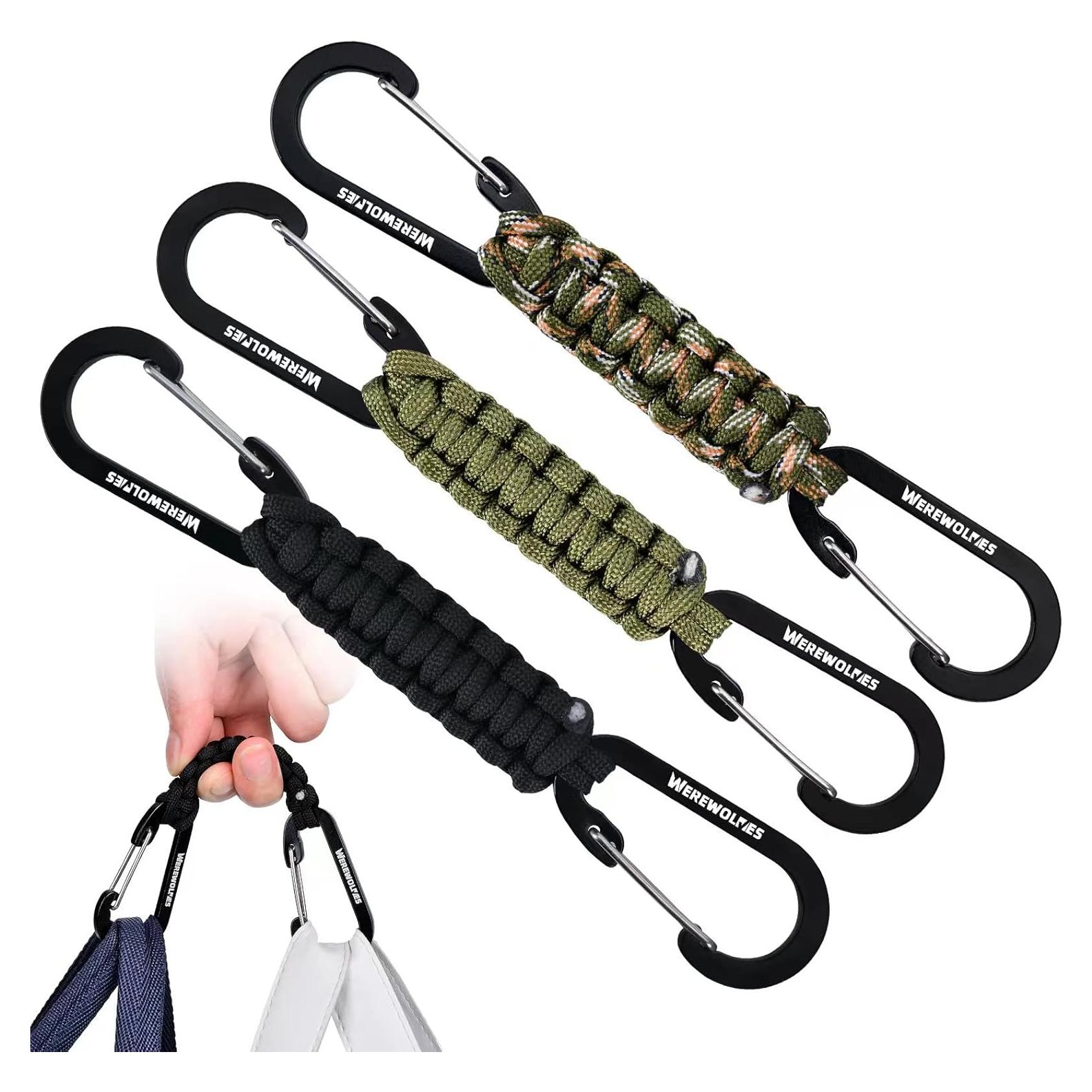 Llavero Paracord WEREWOLVES con Mosquetón - Paquete de 3