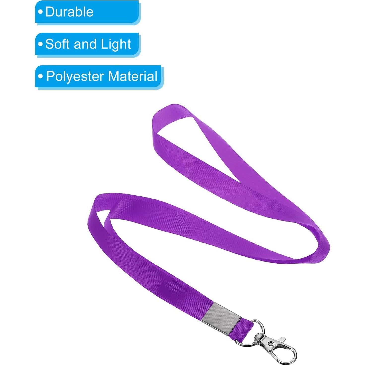 Cintas de Cuello PATIKIL 43 cm Paquete de 5 Púrpura Clip Giratorio