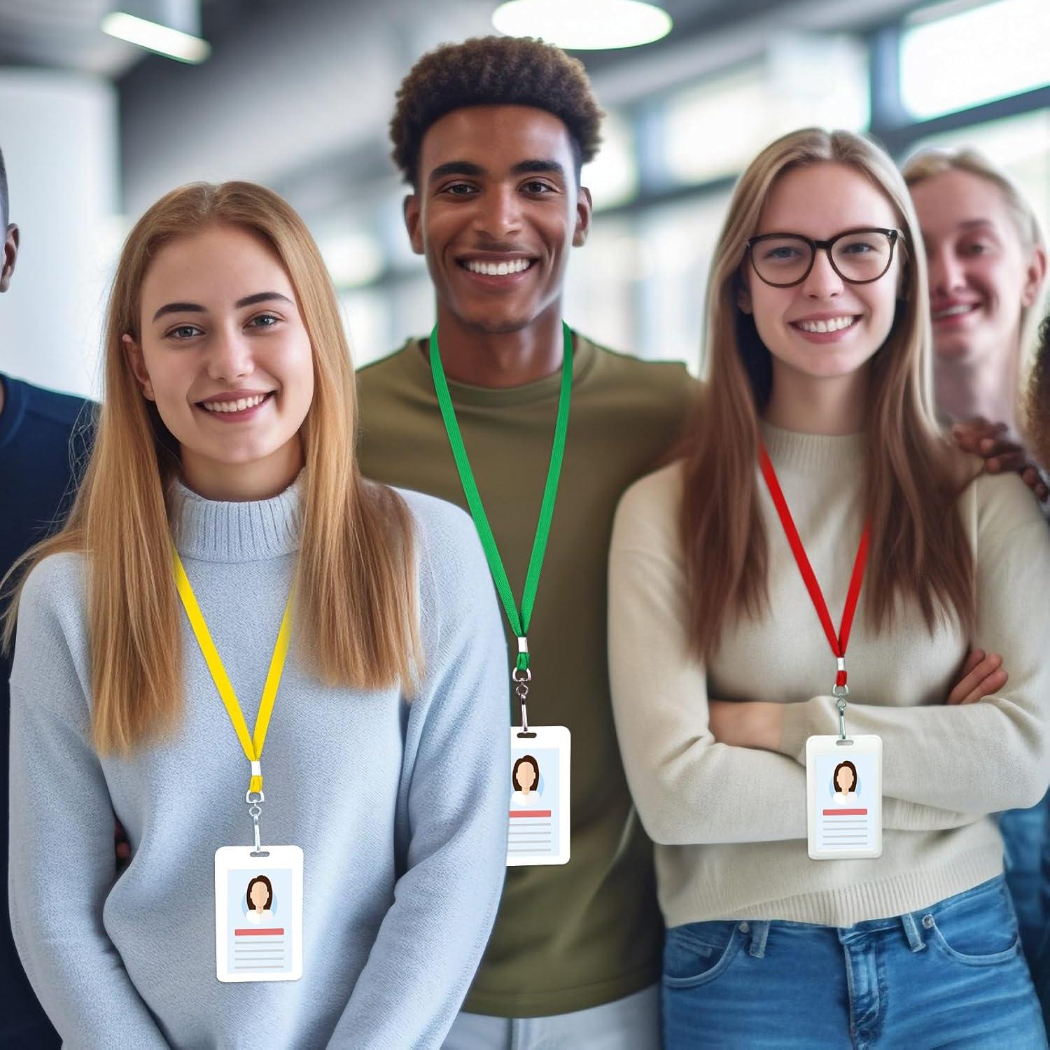 Paquete de 1000 Lanyards Wesnoy con Clip Giratorio Multicolor