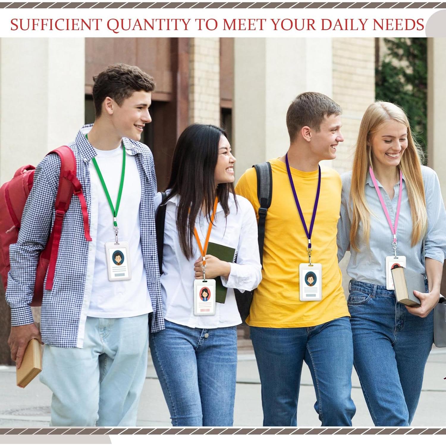 Paquete de 1000 Lanyards Wesnoy con Clip Giratorio Multicolor