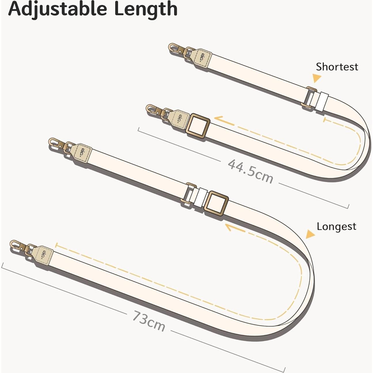 Cuerda para Teléfono Cruzada EKAX Ajustable Nylon Gris/Negro