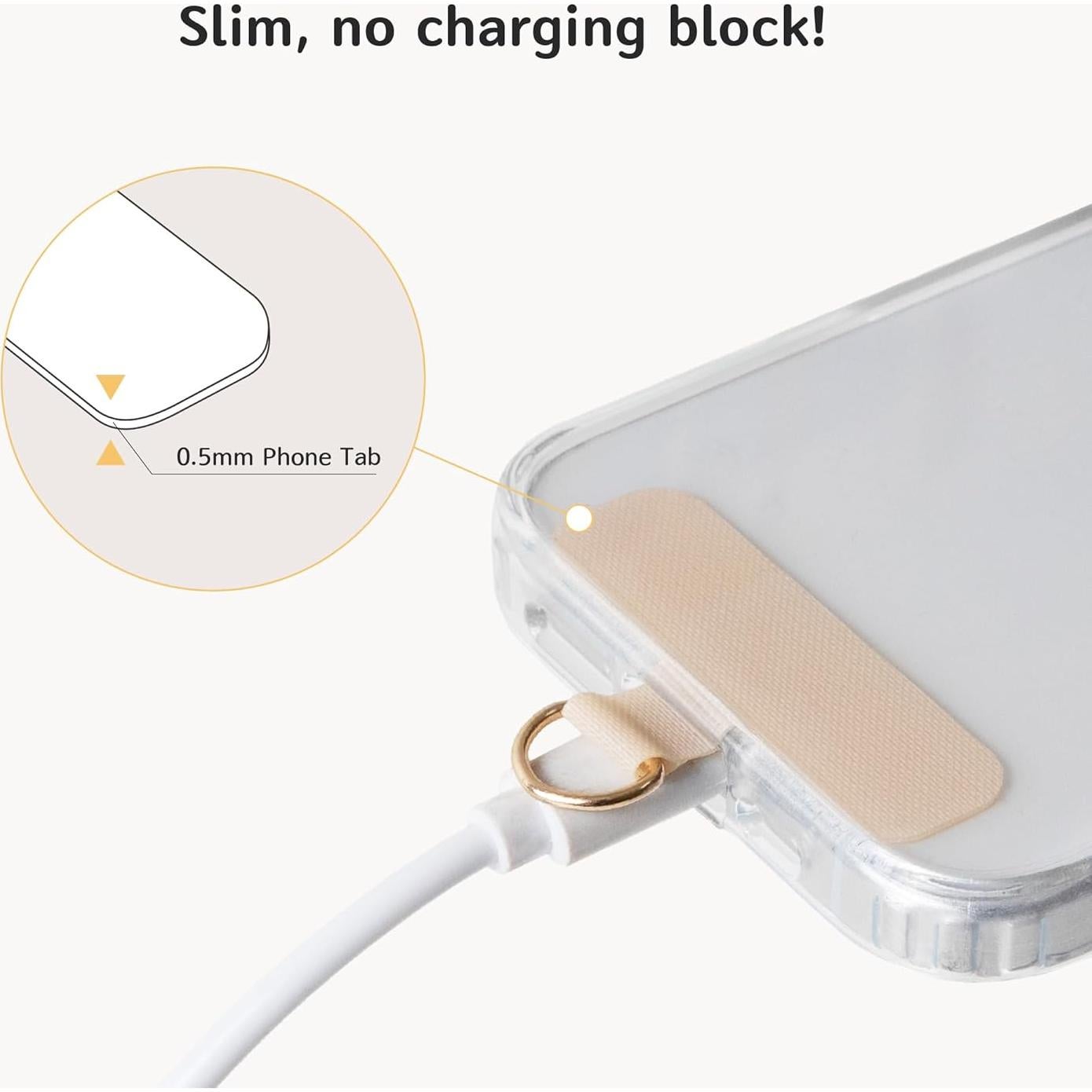 Cuerda para Teléfono Cruzada EKAX Ajustable Nylon Gris/Negro