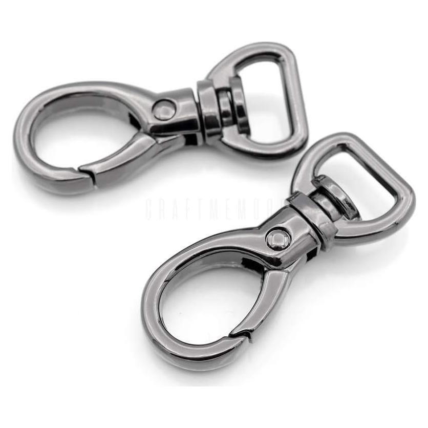 Ganchos de Presión Metal Pesado CRAFTMEMORE 2 Piezas 1.27 cm Negro