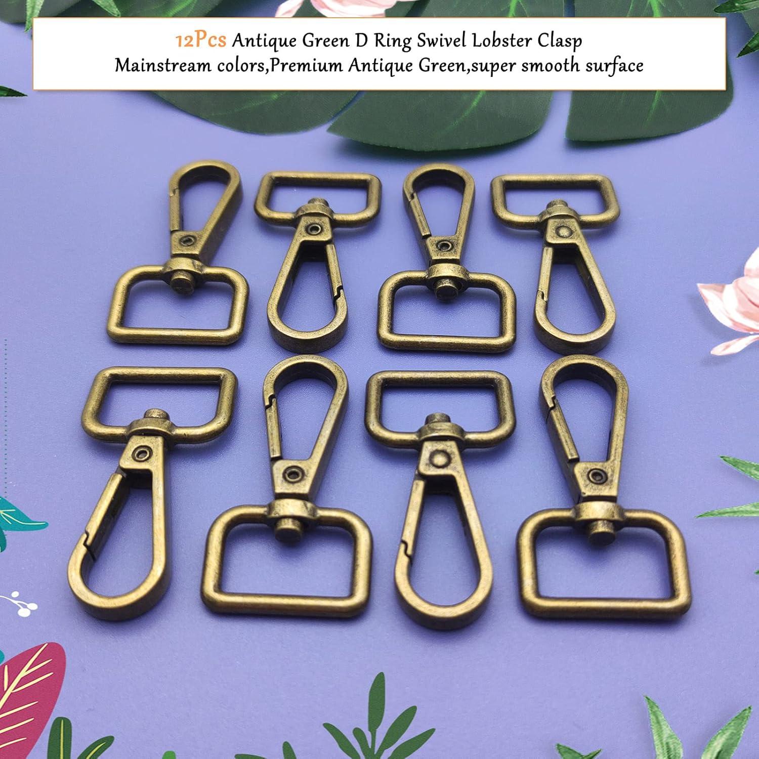 12 Ganchos Giratorios D Anillo Oubaka 48mm Bronce Antiguo