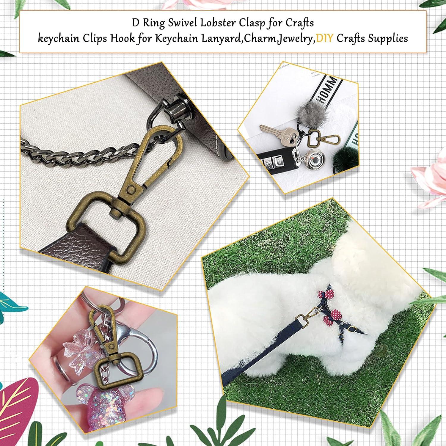 12 Ganchos Giratorios D Anillo Oubaka 48mm Bronce Antiguo