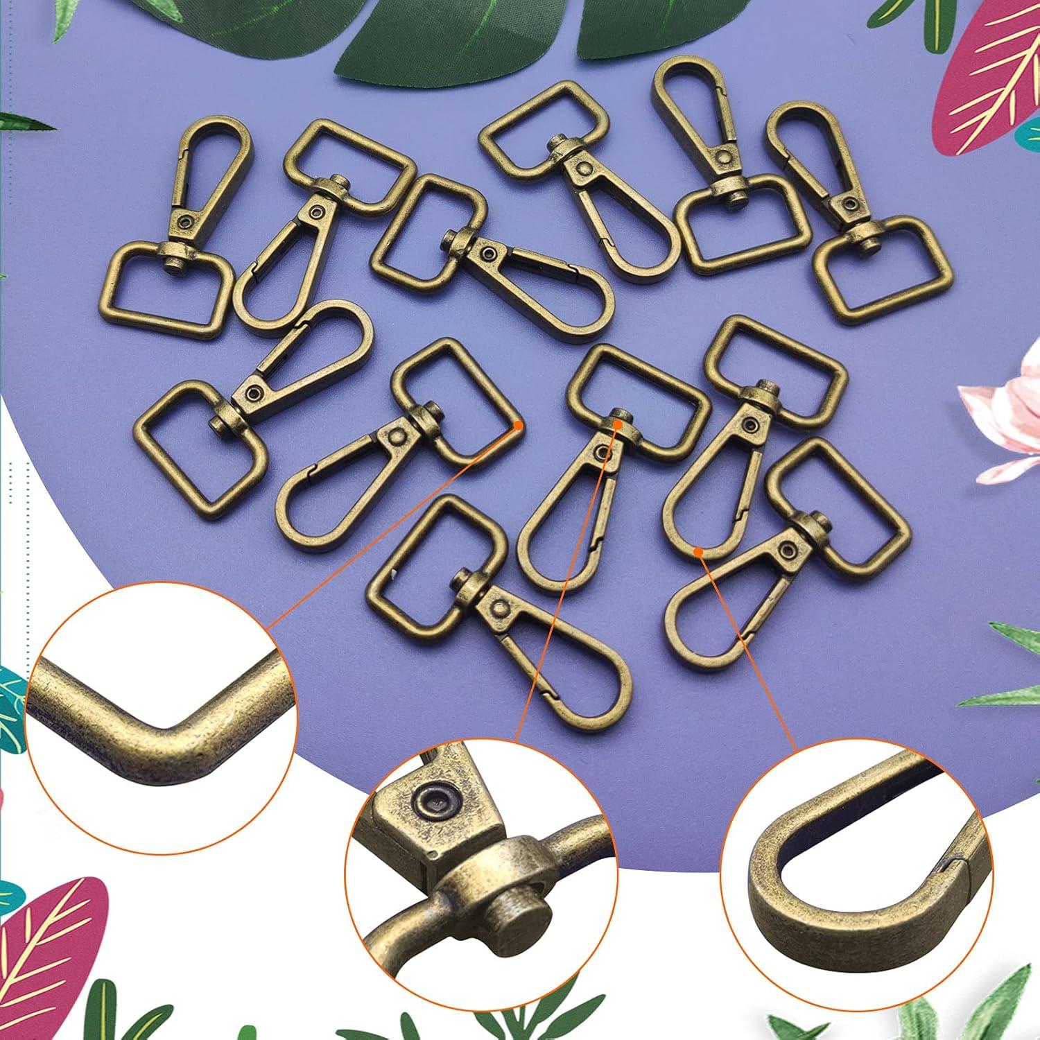 12 Ganchos Giratorios D Anillo Oubaka 48mm Bronce Antiguo