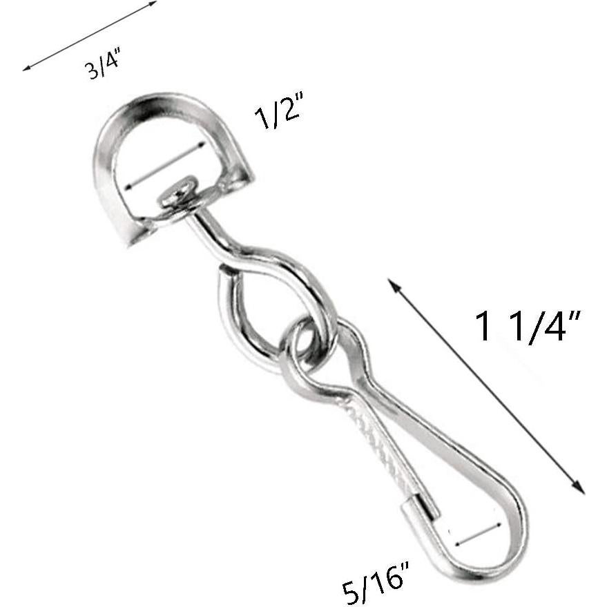 Clips de Gancho Giratorio de Metal Premium Specialist ID - Paquete de 10