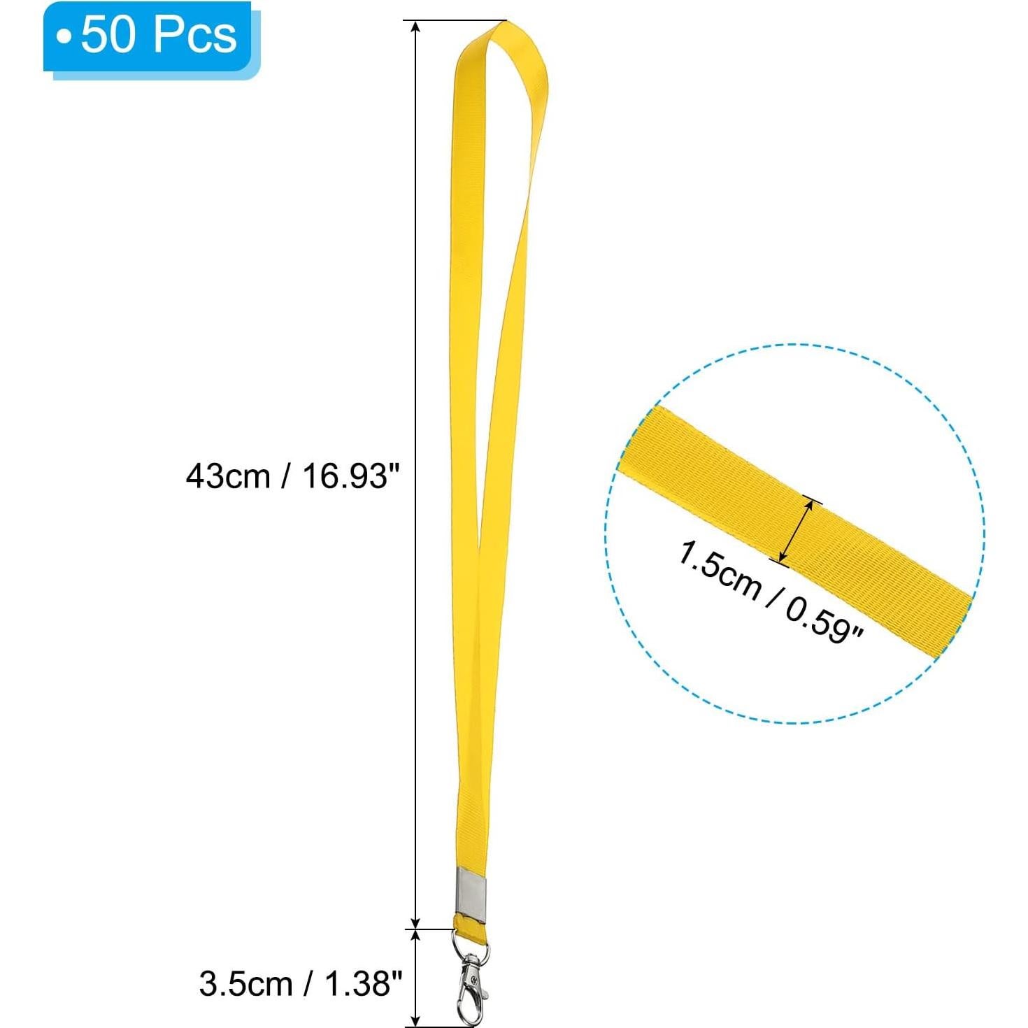 Cintas de Cuello PATIKIL 43 cm Amarillo Paquete de 50