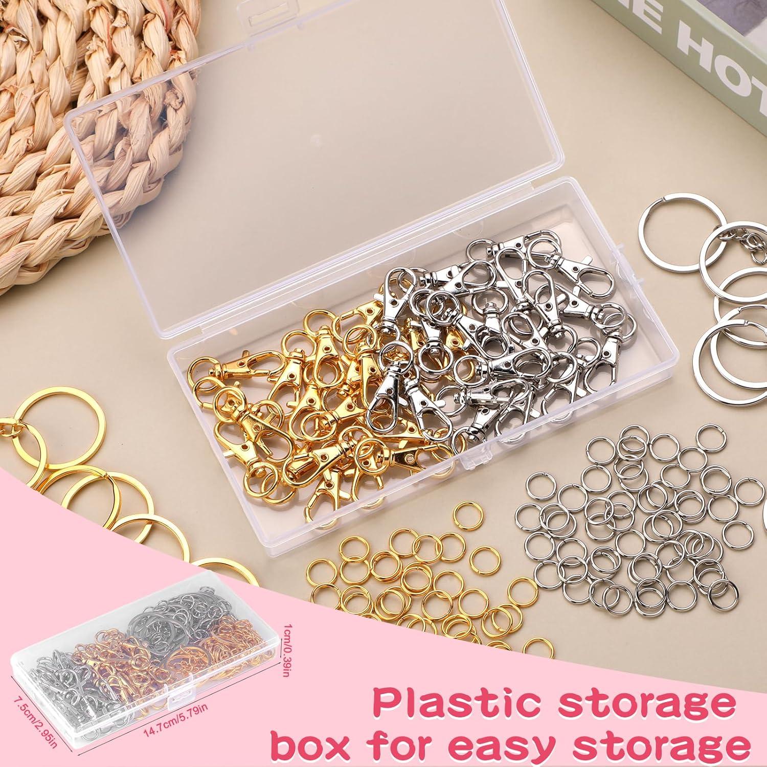 160 Ganchos Giratorios y Anillos para Llaves SOCNITC Metal