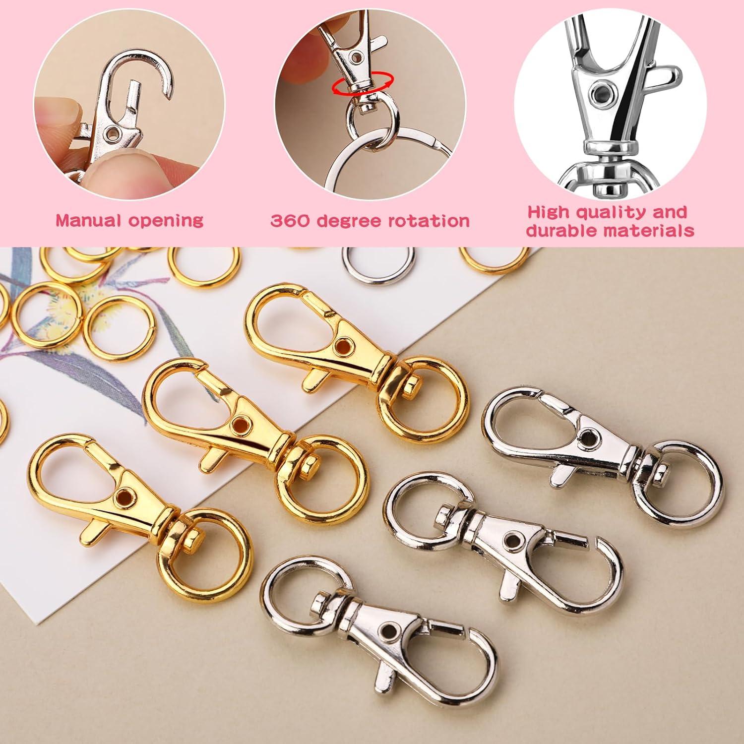 160 Ganchos Giratorios y Anillos para Llaves SOCNITC Metal