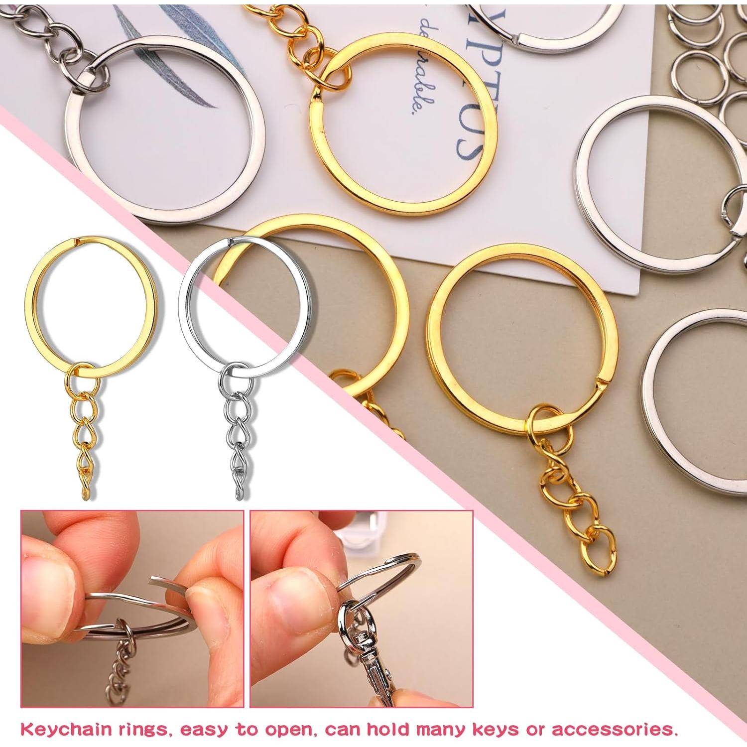 160 Ganchos Giratorios y Anillos para Llaves SOCNITC Metal