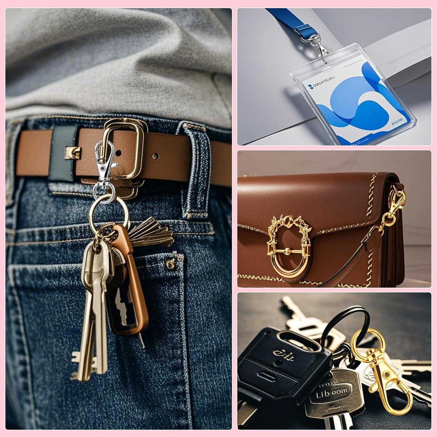 160 Ganchos Giratorios y Anillos para Llaves SOCNITC Metal