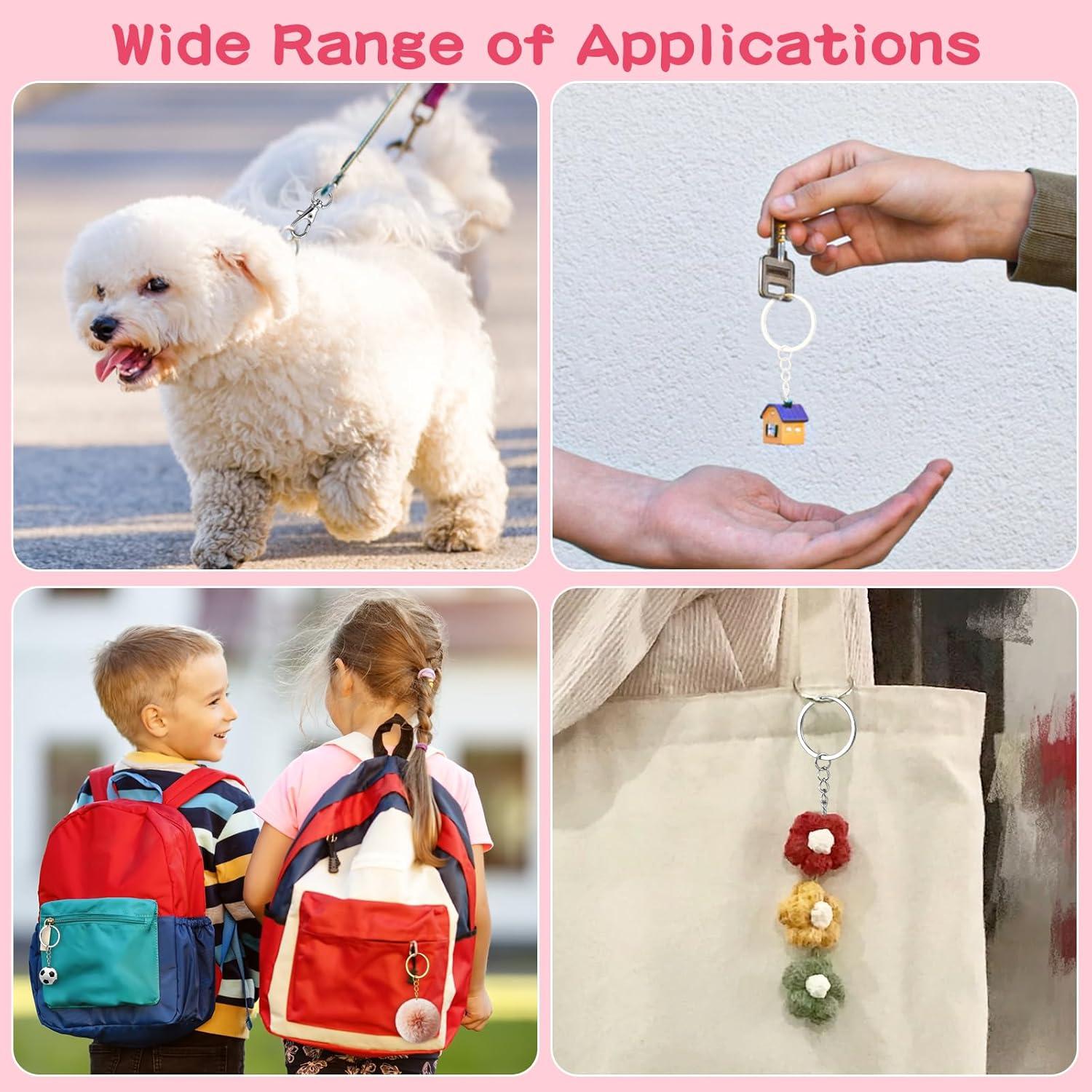 160 Ganchos Giratorios y Anillos para Llaves SOCNITC Metal