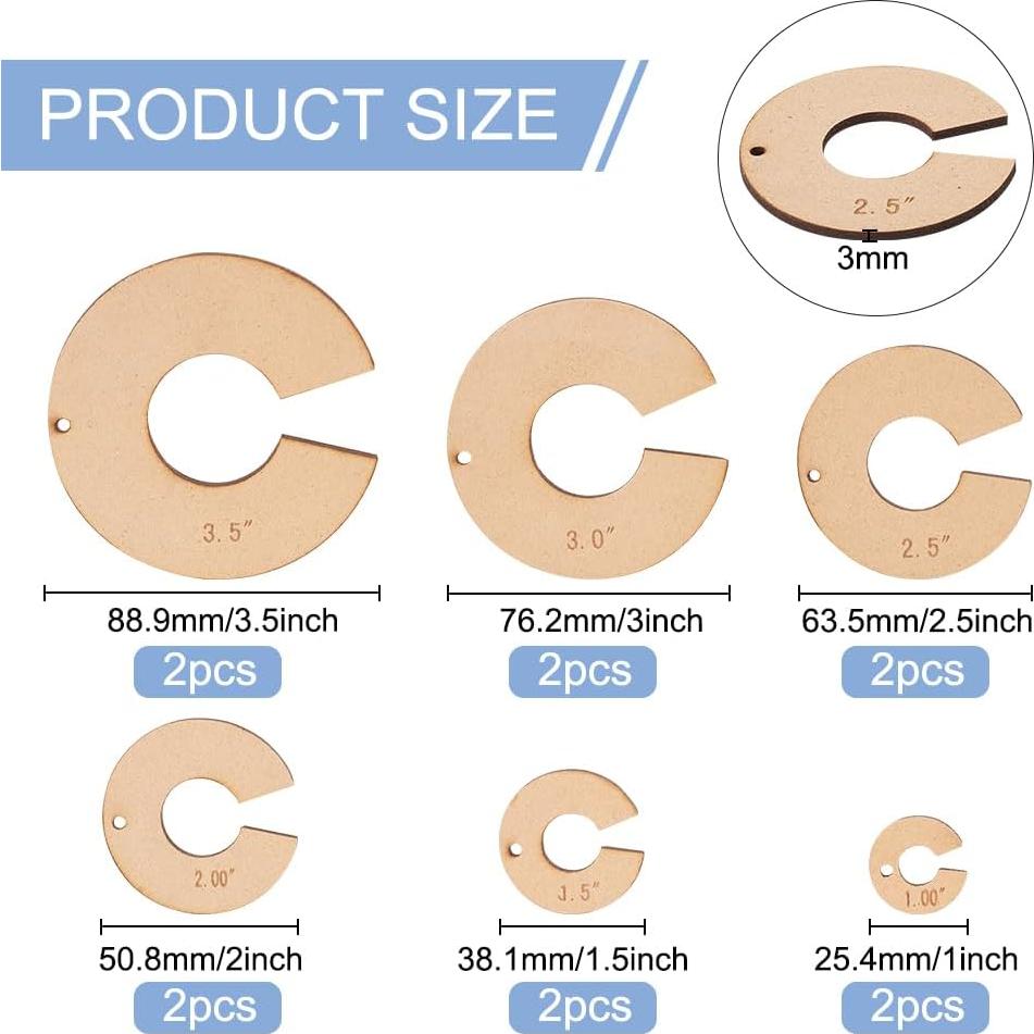 BENECREAT 12 Piezas Herramienta para Hacer Pompones de Madera