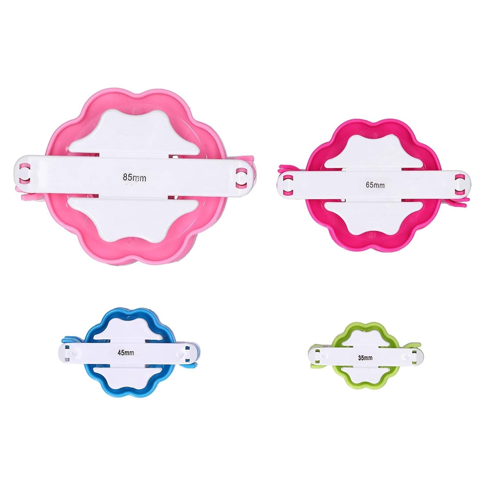 Juego de Fabricadores de Pom Poms Jwthee - 4 Tamaños de Plástico