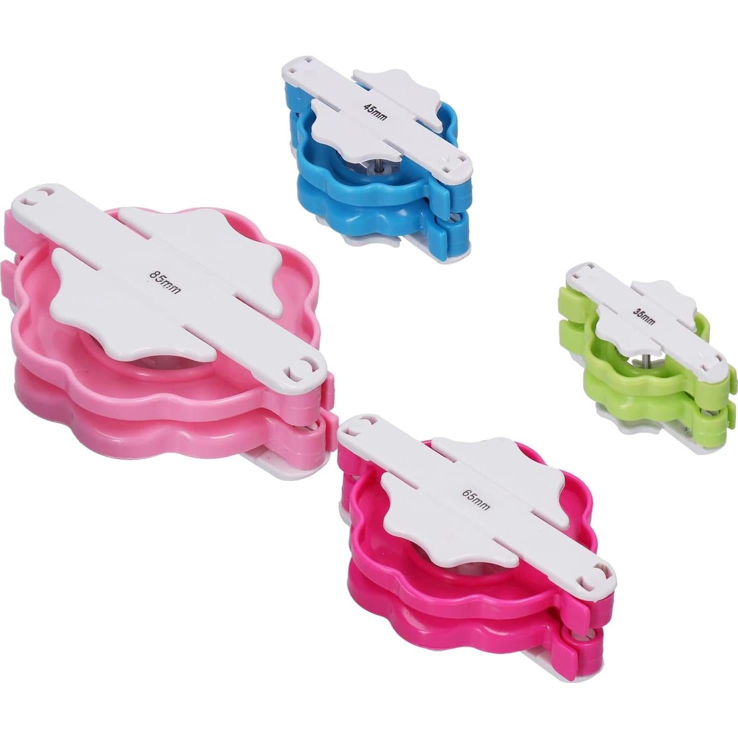 Juego de Fabricadores de Pom Poms Jwthee - 4 Tamaños de Plástico