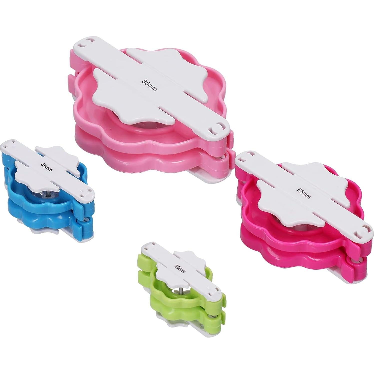 Juego de Fabricadores de Pom Poms Jwthee - 4 Tamaños de Plástico