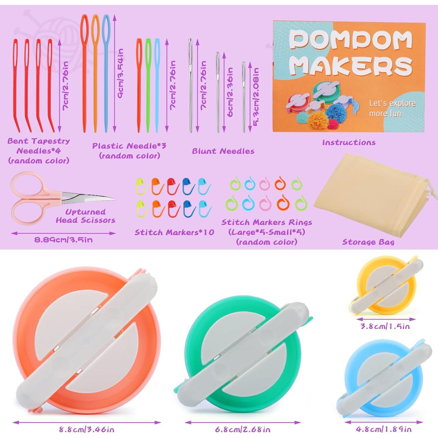 Hilera de Ovillos de Hilo BUTUZE 40 PCS con Hacedor de Pom Pom