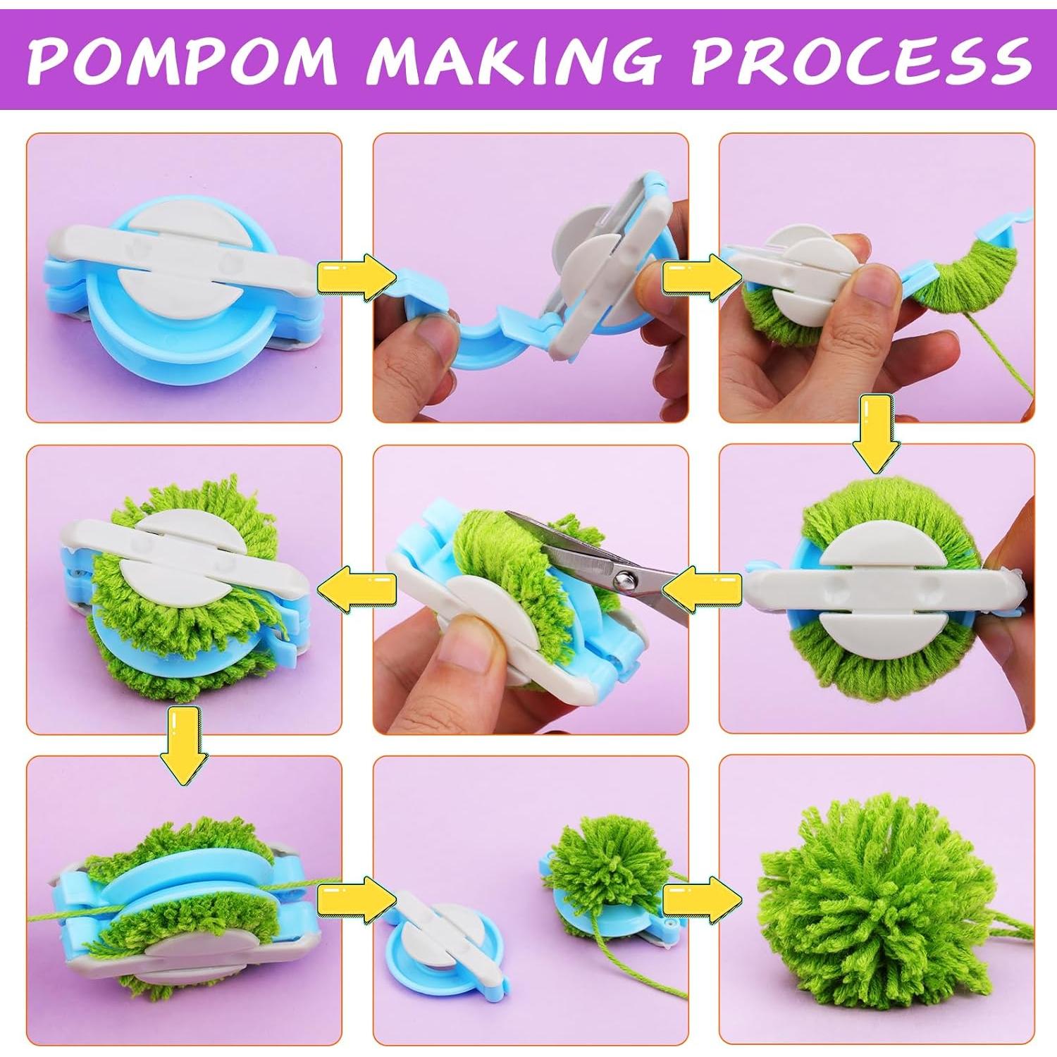 Hilera de Ovillos de Hilo BUTUZE 40 PCS con Hacedor de Pom Pom