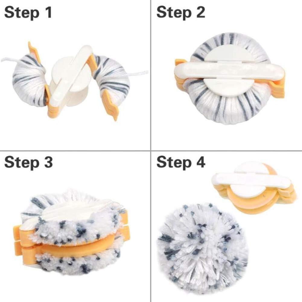 Kit de Fabricación de Pompones QUUPY 4 Tamaños DIY Manualidades