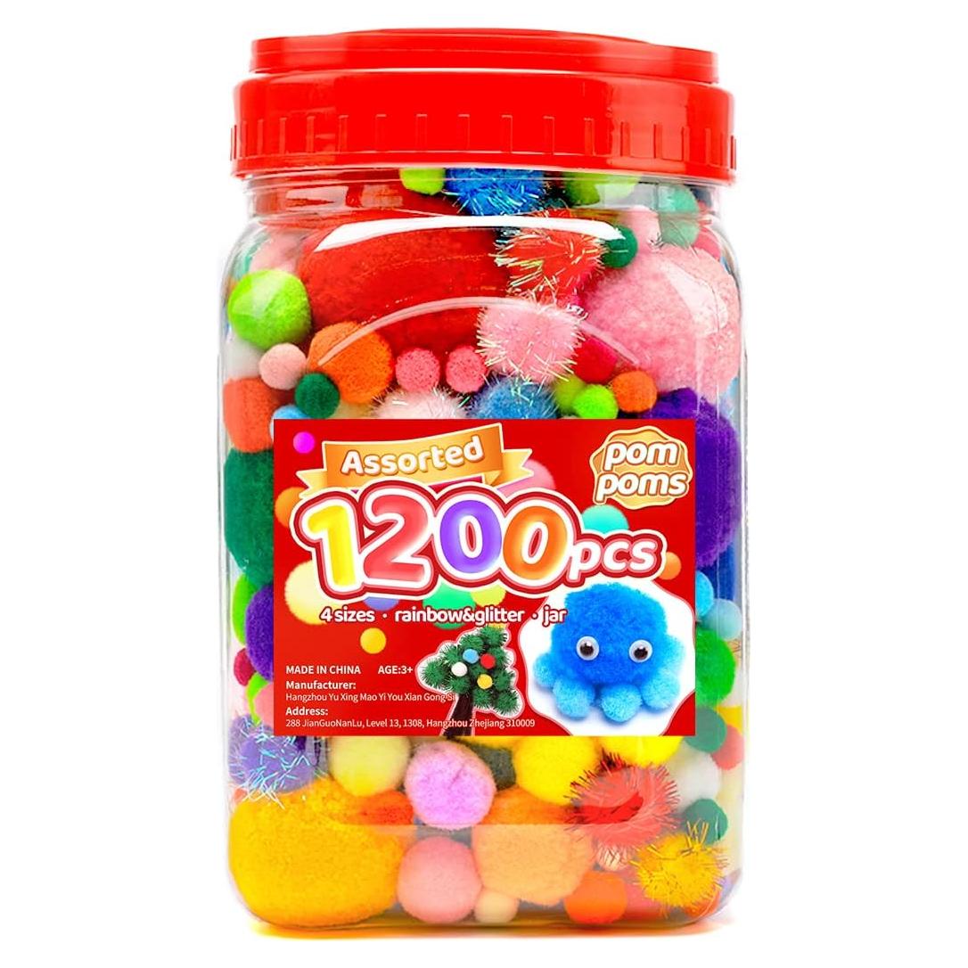 Pompones Multicolor Iooleem 1200pcs para Manualidades
